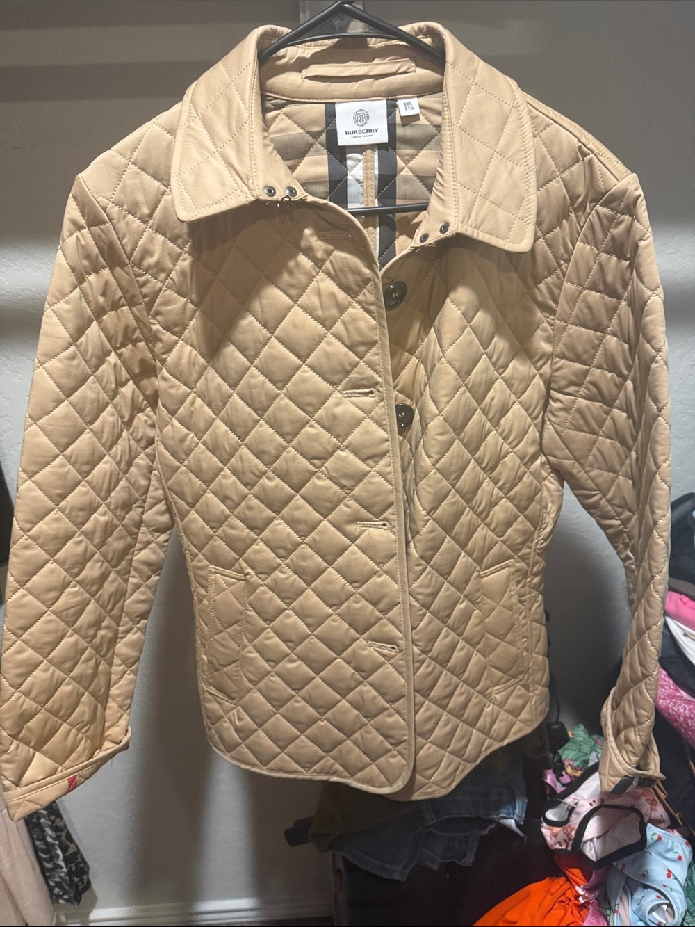 Burberry Quilted Tan Puffer Jacket